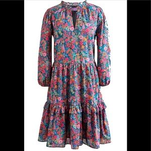J. Crew | Ruffleneck Tiered Popover Dress in Liberty Ciara print Size XS